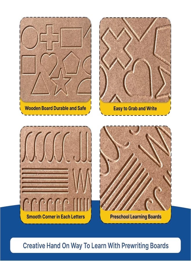 YaYplay Educational Wooden Tracing Board For Kids | Reading & Writing Board Toys For 2+ Years Old Kids | Double Sided Geometric Shapes And Pattern Writing Tracing Board - Image 5